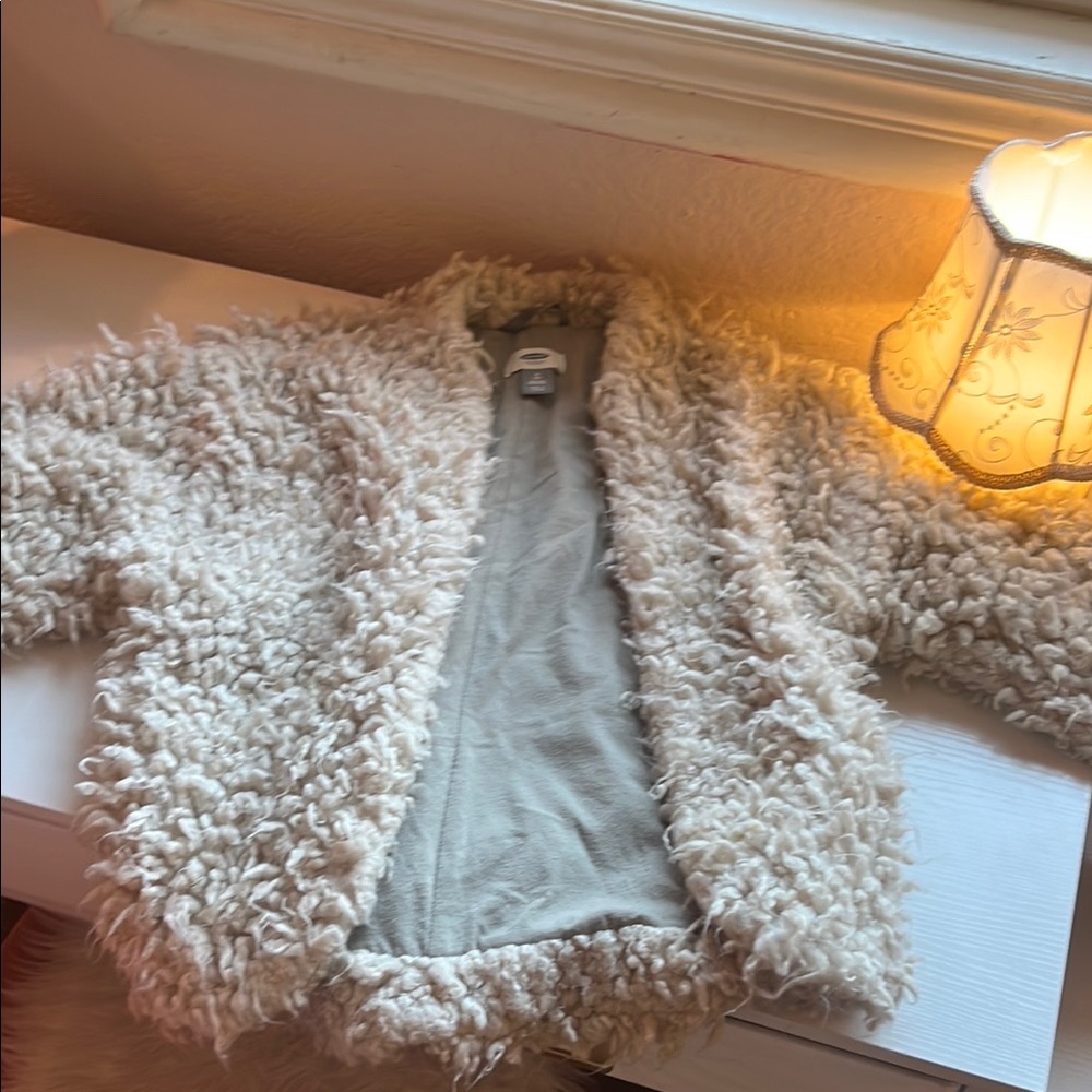Kids Old Navy Cream Faux Fur Jacket